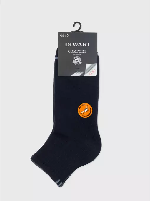 Короткие мужские носки (махровая стопа) diwari comfort 212 темно-синий, 24С-102СП, 40-41 (25), DIWARI,  - 2