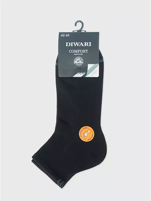 Мужские короткие носки с махровой стопой comfort 212 черный, 24С-102СП, 42-43 (27), DIWARI,  - 4