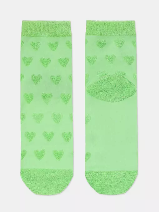 Махровые женские носки из хлопка с объемными рисунками conte comfort 549 салатовый, 23С-17СП, 36-38 (23-25), CONTE ELEGANT,  - 4