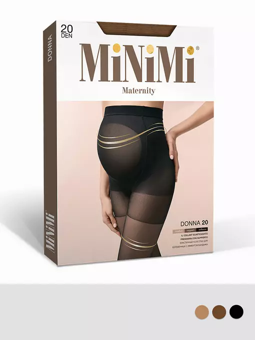Прозрачные колготки (для беременных) minimi donna 20 daino, DONNA 20 (для беременных), 2, MINIMI,  - 2
