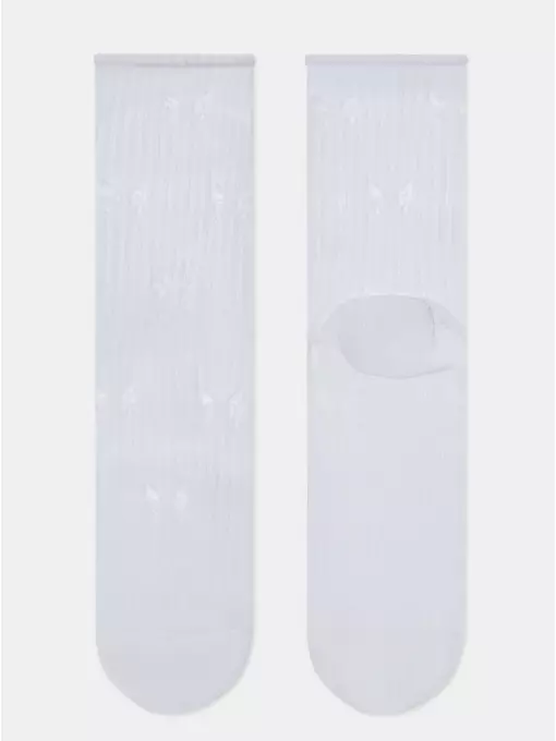 Носки женские (ажурные, без резинки) classic 628 белый, 24С-99СП, 39-41 (25-27), CONTE ELEGANT,  - 4