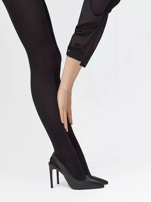 Колготки из микрофибры с кружевным поясом minimi diamante micro 100 nero, DIAMANTE MICRO 100 (кружевной пояс микрофибра), 3, MINIMI,  - 5