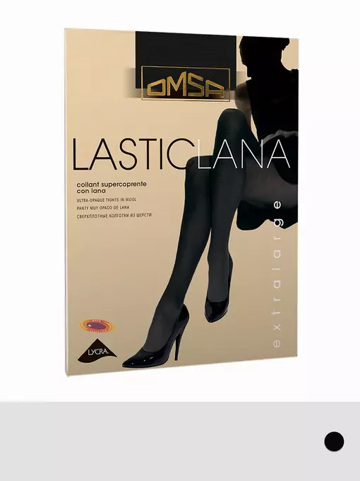 Теплые колготки с шерстью omsa lasticlana nero, LASTICLANA, 3, OMSA,  - 3