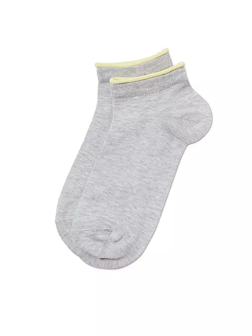 Короткие женские носки conte active 035 светло-серый-желтый, 12С-32СП, 36-38 (23-25), CONTE ELEGANT,  - 4