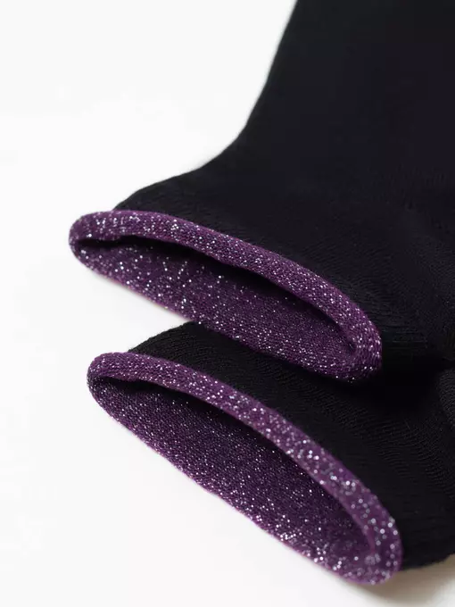 Укороченные спортивные носки из хлопка active 035 черный-лиловый, 12С-32СП, 36-38 (23-25), CONTE ELEGANT,  - 4