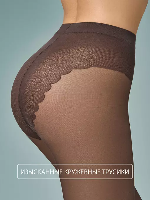 Колготки с ажурными трусиками fantastico 40 lola, FANTASTICO 40, 3, OMSA,  - 4