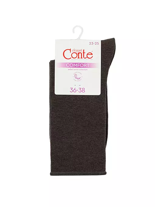 Носки женские (без резинки) comfort 000 темно-коричневый, 19С-101СП, 36-38 (23-25), CONTE ELEGANT,  - 3