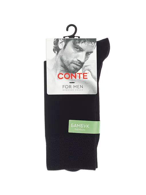 Носки мужские conte bamboo 000 черный, 24С-162СП, 44-45 (29), CONTE ELEGANT,  - 4