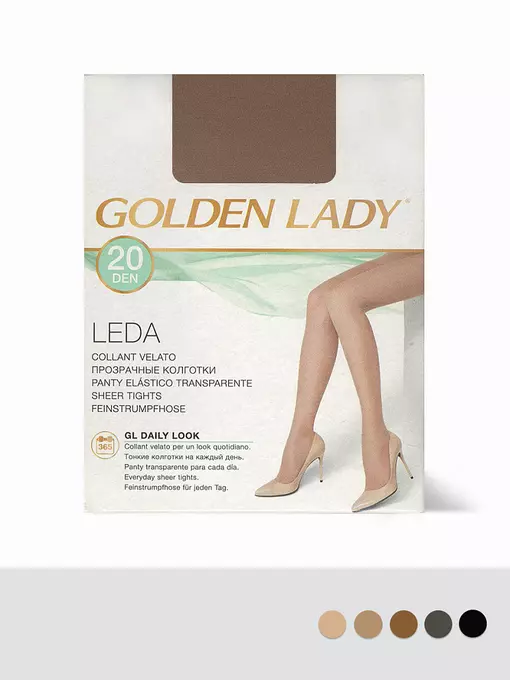 Капроновые колготки golden lady leda 20 nero, LEDA 20, 3, GOLDEN LADY,  - 1