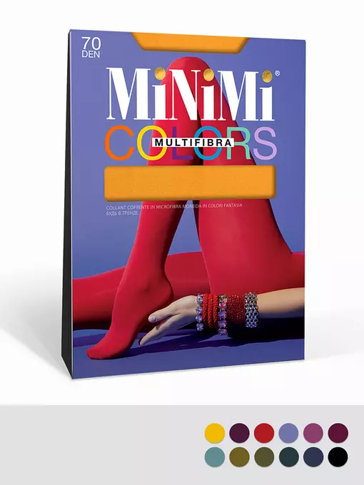 Женские колготки minimi multifibra colors 70 3d jeans, MULTIFIBRA COLORS 70 3D, 4, MINIMI,  - 1