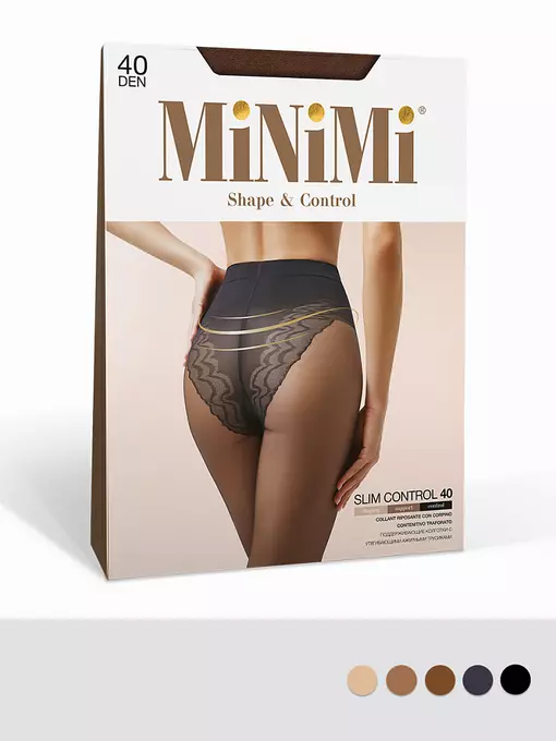 Моделирующие колготки с ажурными трусиками minimi slim control 40 daino, SLIM CONTROL 40, 3, MINIMI,  - 2