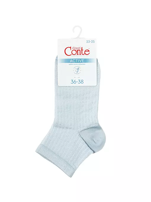 Женские короткие носки conte active 704 голубой, 24С-75СП, 39-41 (25-27), CONTE ELEGANT,  - 4