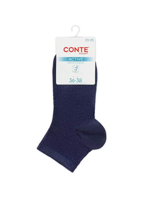 Короткие вискозные носки conte active 704 темно-синий, 24С-75СП, 36-38 (23-25), CONTE ELEGANT,  - 4
