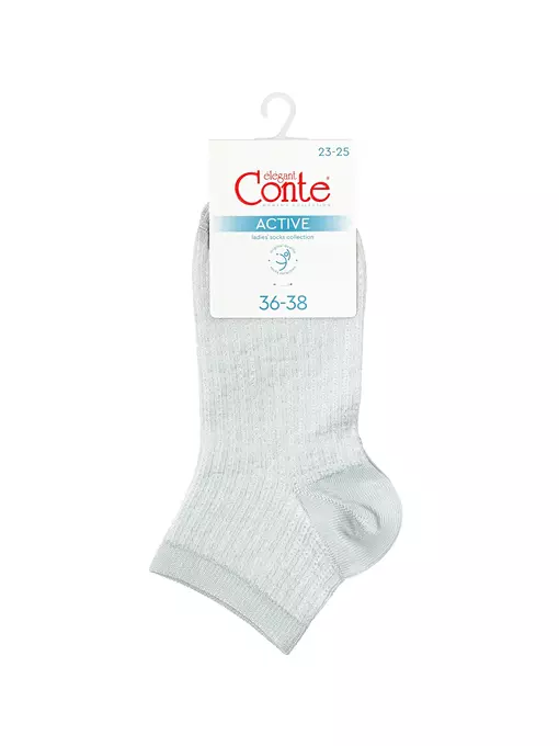 Короткие женские носки conte active 704 светло-серый, 24С-75СП, 36-38 (23-25), CONTE ELEGANT,  - 4