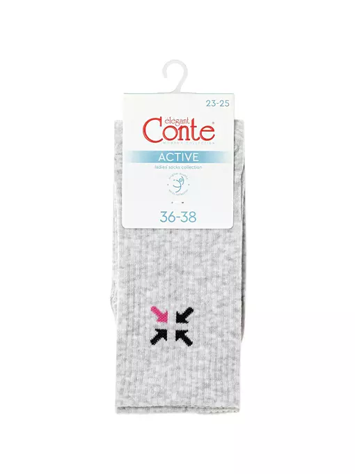 Удлинённые носки conte active 706 светло-серый, 20С-20СП, 38-41 (25-27), CONTE ELEGANT,  - 4
