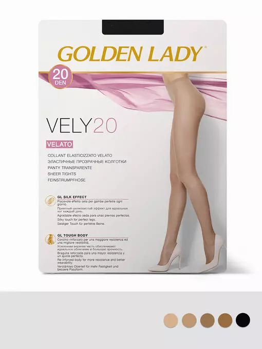 Прозрачные колготки golden lady vely 20 melon, VELY 20 (акция), 5, GOLDEN LADY,  - 2
