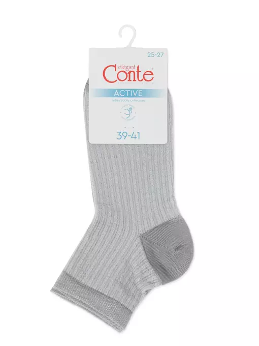 Носки короткие вискозные conte active 704 серый, 24С-75СП, 36-38 (23-25), CONTE ELEGANT,  - 7