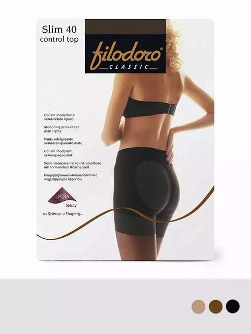 Колготки утягивающие filodoro slim 40 control top tea, SLIM 40 Control Top, 2, FILODORO,  - 2