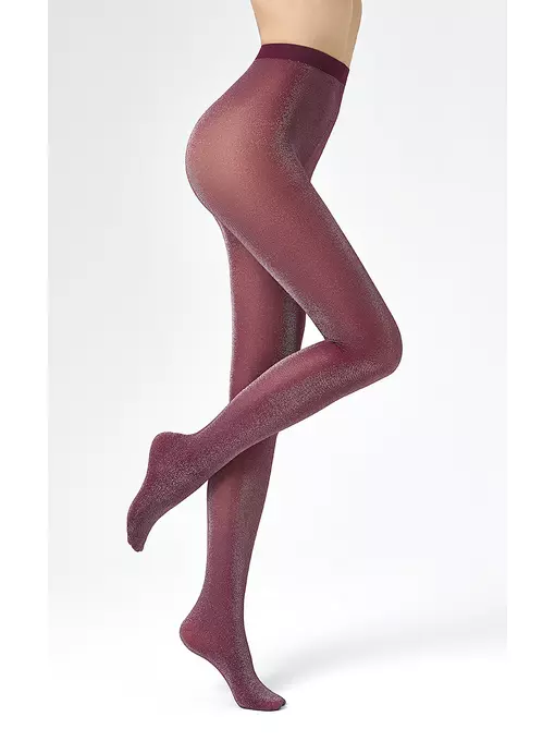 Блестящие колготки с люрексом minimi tulle lurex 50 bordo, TULLE LUREX 50 (тюль с люрексом), 2, MINIMI,  - 2