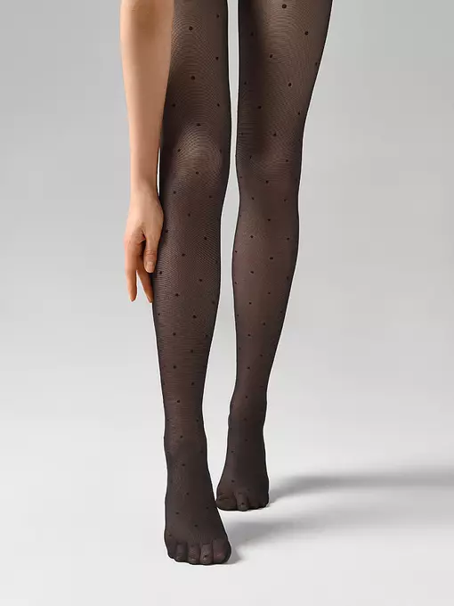 Колготки фантазийные omsa punto 40 nero, PUNTO 40, 1/2(S/M), OMSA,  - 8