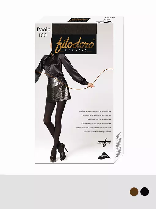 Колготки теплые filodoro paola 100 coffee, PAOLA 100, 2, FILODORO,  - 2