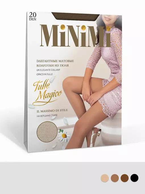 Матовые колготки с эффектом тюля tulle magico 20 daino, TULLE MAGICO (эффект тюля), 4, MINIMI,  - 2