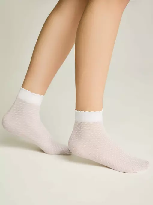 Тонкие детские носки с ажурным геометрическим рисунком julia bianco, 24С-175СП, 20-22, CONTE ELEGANT,  - 4