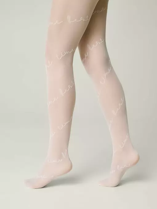 Детские колготки с рисунком «time best» grace bianco, 24С-170СП, 152-158, CONTE ELEGANT,  - 4