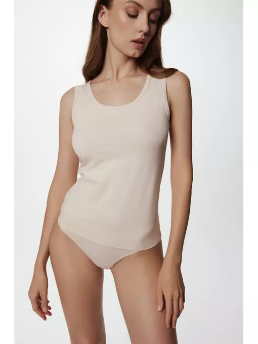 Майка женская basic collection lm 2020 natural, 20С-1060ТСП, 170-92/M, CONTE ELEGANT,  - 3