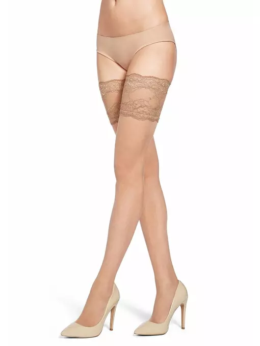 Чулки матовые philippe matignon vanite 20 playa nature, VANITE 20 bas-jarretiere (чулки), 2, PHILIPPE MATIGNON,  - 3