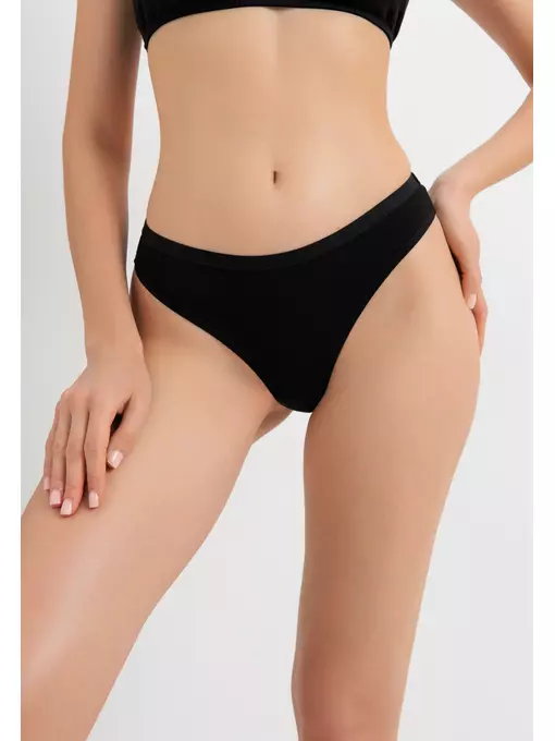Трусы женские «стринги» lst 5569 black, 24С-3257ТСП, 102/L, CONTE ELEGANT,  - 2
