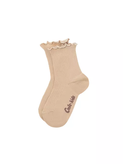 Носки с декоративным волнистым бортом tip-top 1019 бежевый, 25С-30СП, 16-18, CONTE-KIDS,  - 6