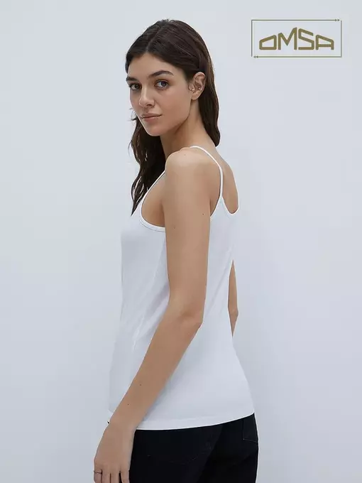 Майка "топ" женская omsa 1001 bianco, , 42 (XS), OMSA, - 2