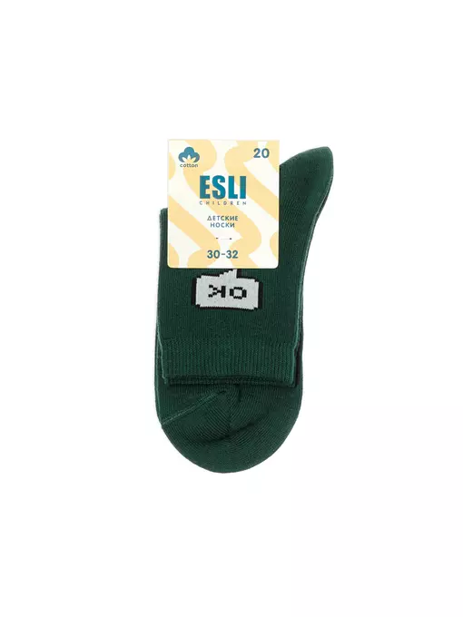 Носки детские esli 717 темно-зеленый, 24С-74СПЕ, 22, ESLI,  - 5