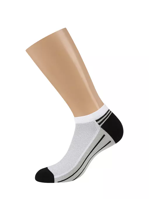 Мужские укороченные носки omsa active 109 grigio chiaro, , 39-41 (25-27), OMSA, - 2