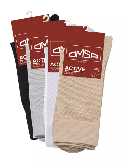 Носки мужские omsa active 103 beige, , 39-41 (25-27), OMSA, - 6