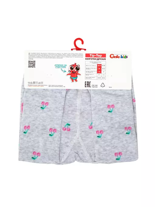 Колготки детские tip-top 705 светло-серый, 4С-01СП, 62-74 (12), CONTE-KIDS,  - 4