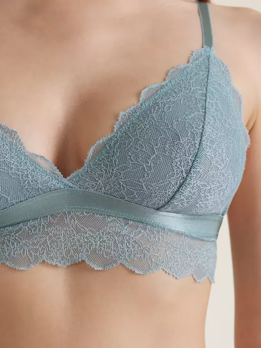 Бюстье с v-образным вырезом из цветочного кружева flower line lbe 3176 aqua sky, 24С-3230ТСП, 170-100/XL, CONTE ELEGANT,  - 3