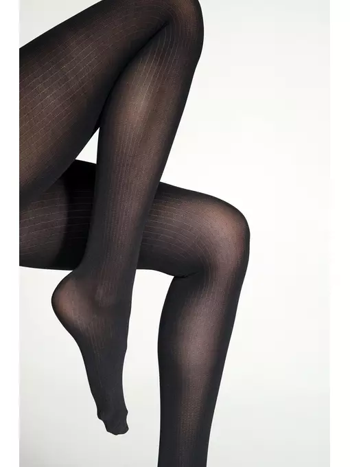 Колготки с вертикальными полосами stripes nero, 24С-180СП, 2, CONTE ELEGANT,  - 2