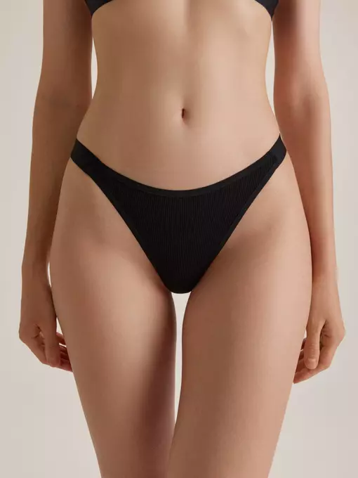 Трусы бразилиано в рубчик active shape lbr 3188 black, 24С-3242ТСП, 106/XL, CONTE ELEGANT,  - 1