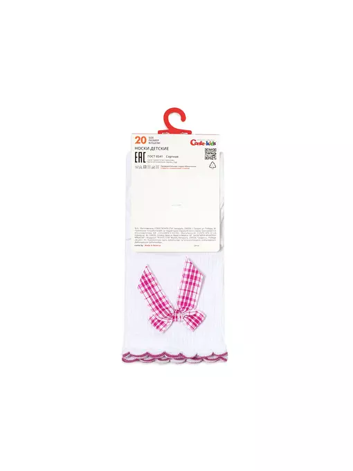 Носки детские (декор, бантики) tip-top 065 белый-розовый, 24С-179СП, 18, CONTE-KIDS,  - 6