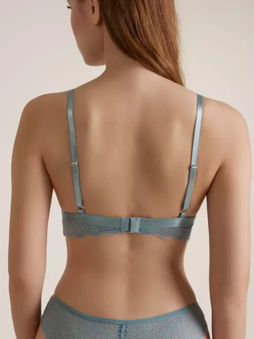 Бюстье с v-образным вырезом из цветочного кружева flower line lbe 3176 aqua sky, 24С-3230ТСП, 170-100/XL, CONTE ELEGANT,  - 2