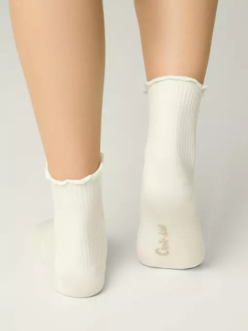 Носки с волнистым бортом tip-top 1019 молочный, 25С-30СП, 16-18, CONTE-KIDS,  - 3