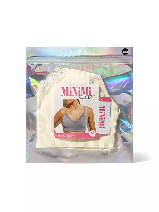 Топ на тонких бретелях с вкладышами minimi 1011s french chic avorio, , 46/48 (m/l), MINIMI, - 5