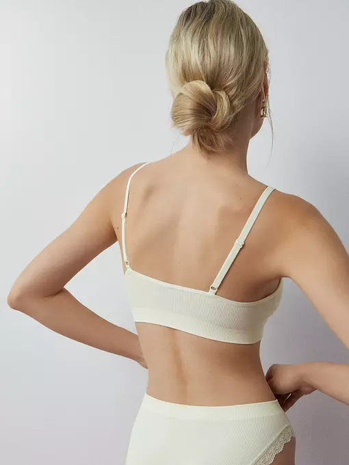 Топ на тонких бретелях с вкладышами minimi 1011s french chic avorio, , 46/48 (m/l), MINIMI, - 4