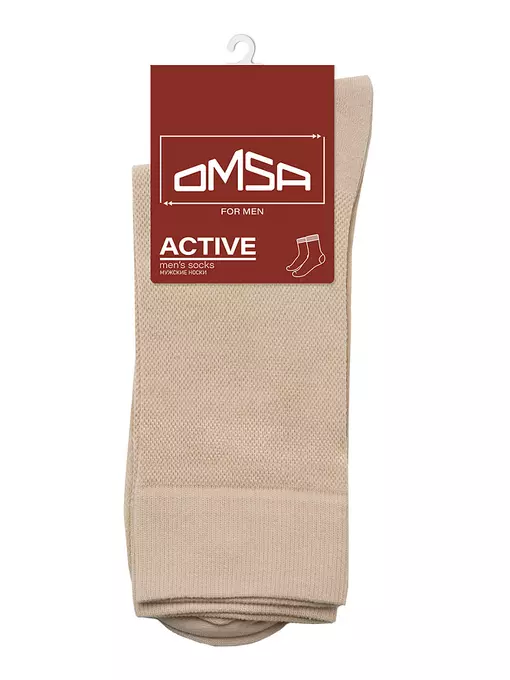 Носки мужские omsa active 103 beige, , 39-41 (25-27), OMSA, - 5