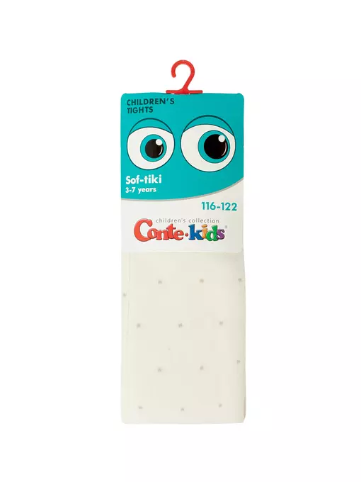 Теплые колготки для девочек sof-tiki 699 молочный, 7С-38СП, 116-122 (18), CONTE-KIDS,  - 5