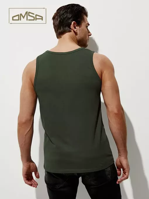 Майка мужская omsa cotton u1101 militari, , 50(XL), OMSA, - 2