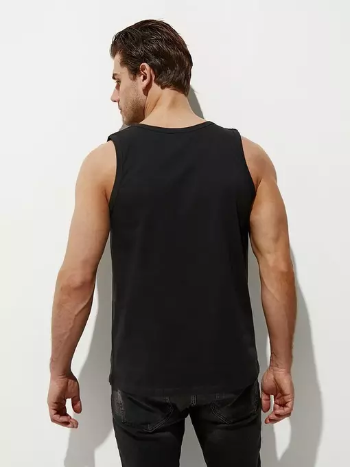 Майка мужская omsa cotton u1101 nero, , 56(4XL), OMSA, - 3