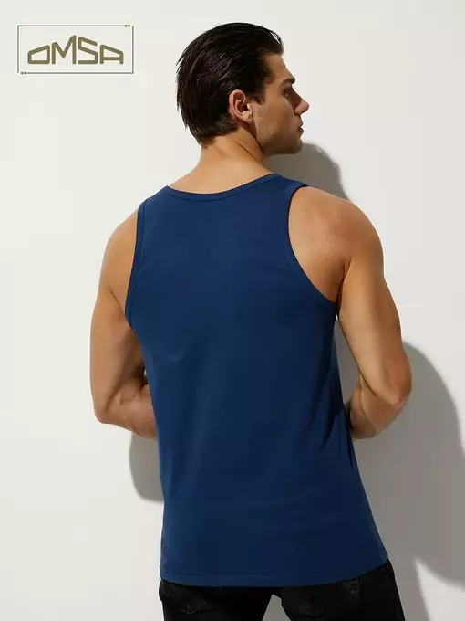 Майка мужская omsa u1103 blu, , 52(2XL), OMSA, - 3
